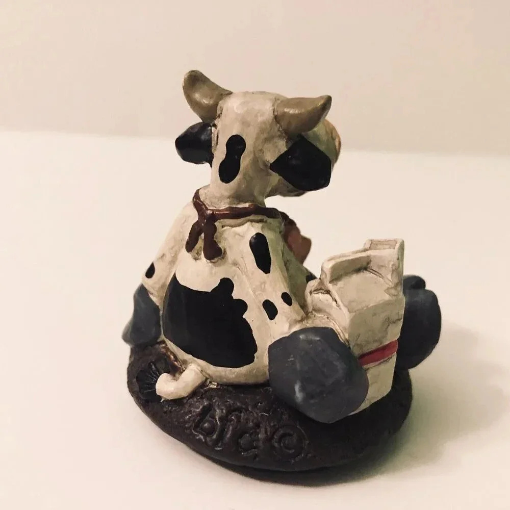 Vintage BFD Cow Figure Milk Carton Resin 2.5 Inch Tall - Picture 6 of 13